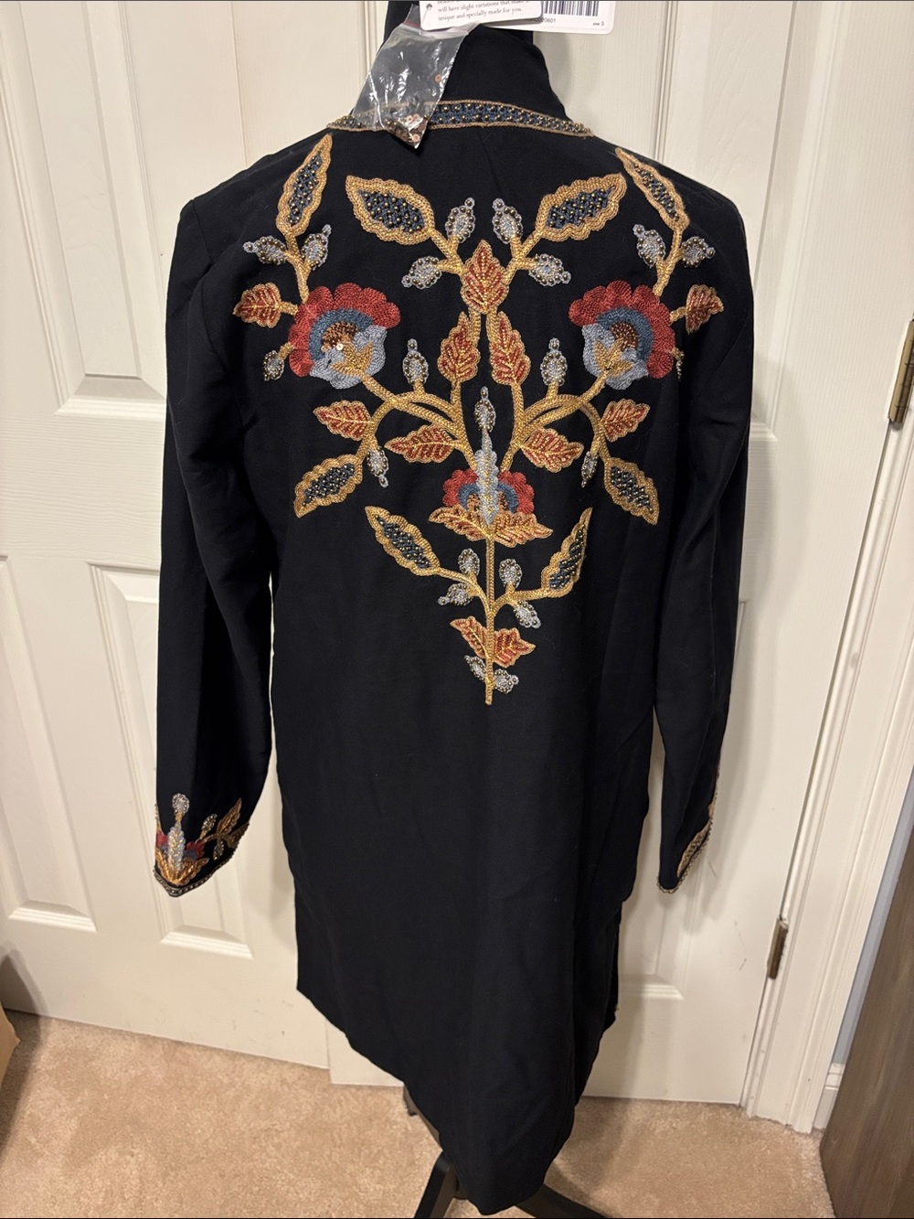 Soft Surroundings Embroidered Open Front Duster - Picture 6 of 9